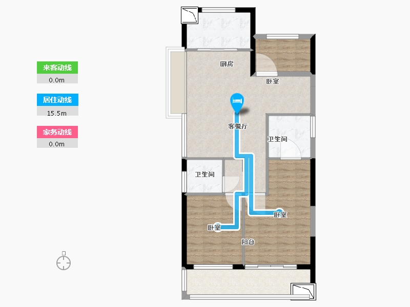 浙江省-绍兴市-海湾新城-88.01-户型库-动静线