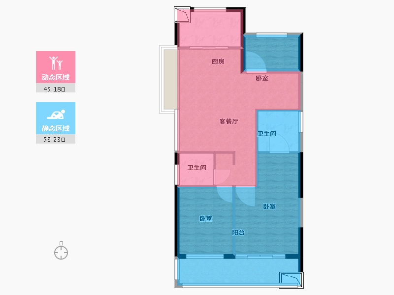 浙江省-绍兴市-海湾新城-88.01-户型库-动静分区