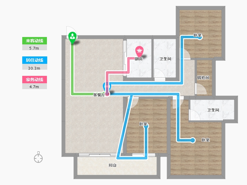 浙江省-绍兴市-祥生湛景金麟府-102.00-户型库-动静线