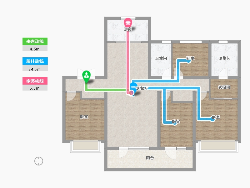 山东省-济南市-华润置地昆仑御-124.75-户型库-动静线