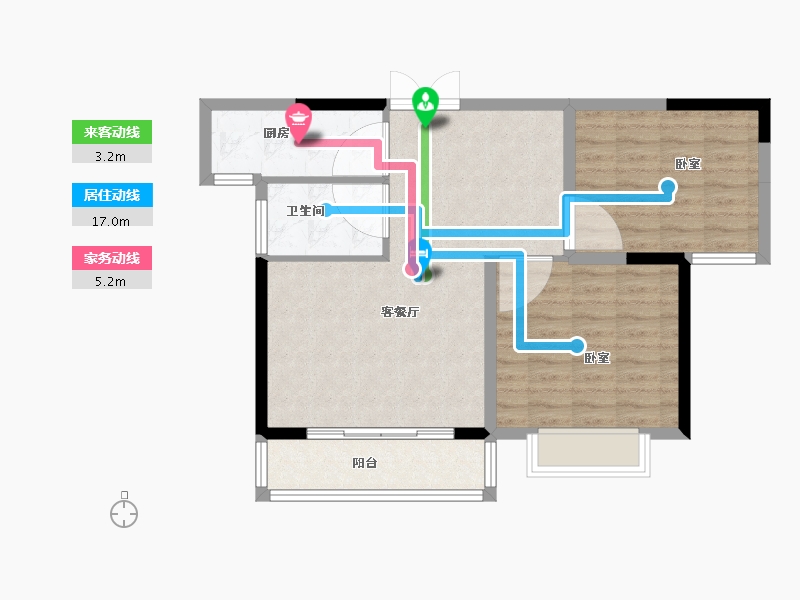 河南省-洛阳市-龙湾盛景-74.01-户型库-动静线