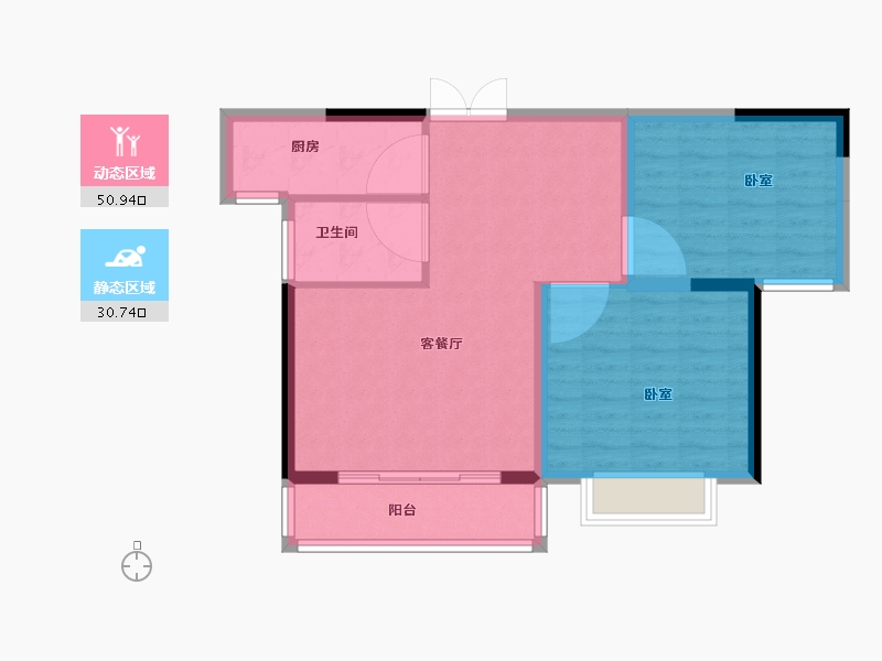 河南省-洛阳市-龙湾盛景-74.01-户型库-动静分区