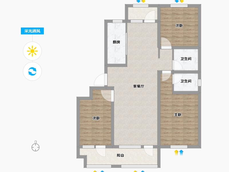 山东省-青岛市-智慧之城-100.00-户型库-采光通风