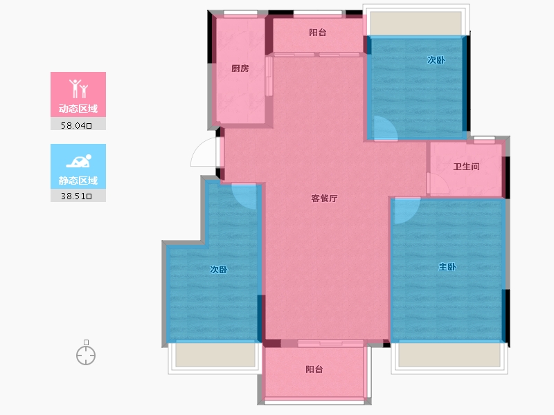 安徽省-宣城市-尚城江南府-87.00-户型库-动静分区