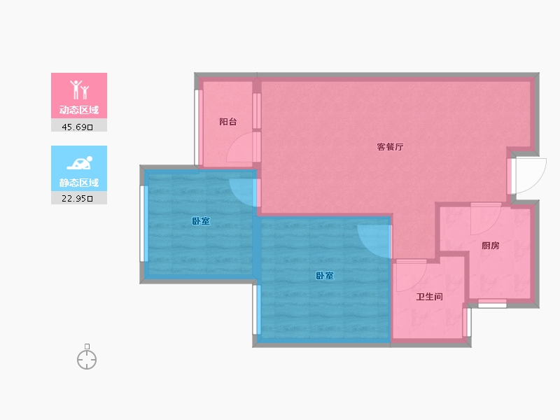 河南省-郑州市-富力建业尚悦居-62.00-户型库-动静分区