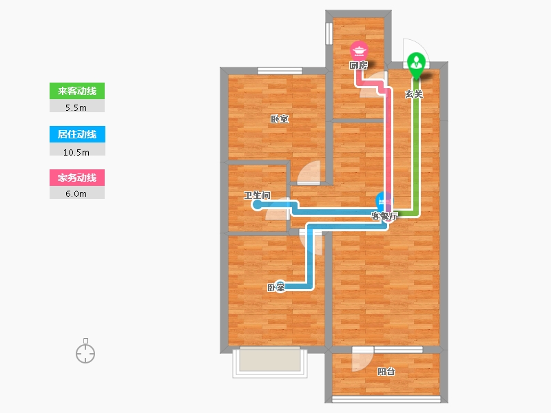 山东省-青岛市-海尔产城创世纪公馆-71.38-户型库-动静线