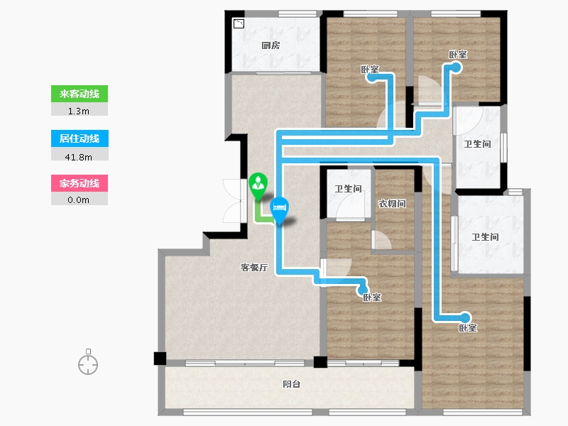 河南省-郑州市-河南卢森堡中心-144.00-户型库-动静线