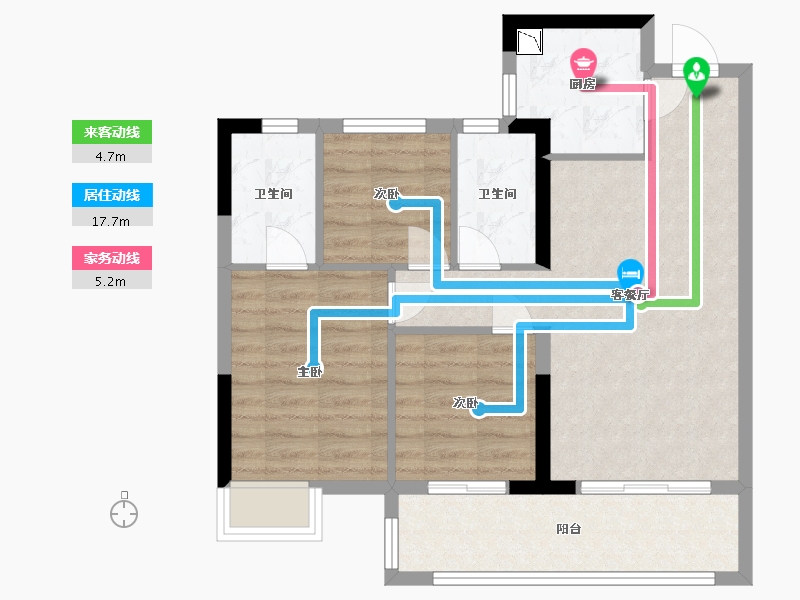 福建省-福州市-中发·海悦天澜-71.29-户型库-动静线