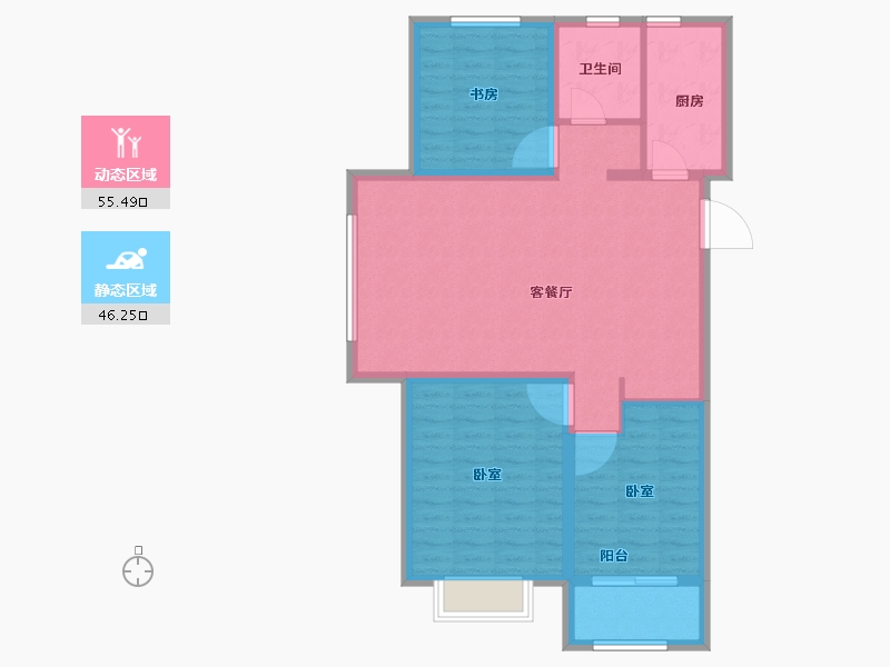 山东省-德州市-振华·领秀城-92.00-户型库-动静分区