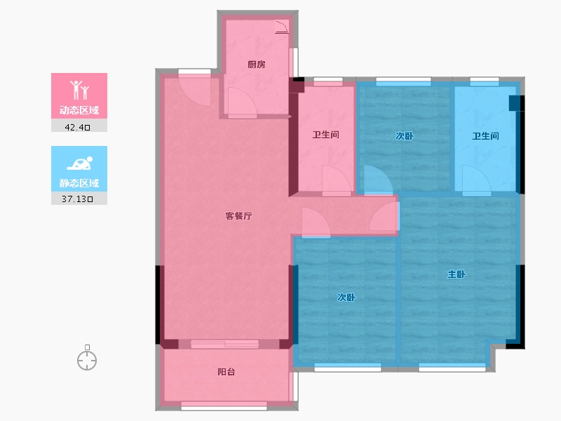 福建省-福州市-金辉优步悦山-71.01-户型库-动静分区