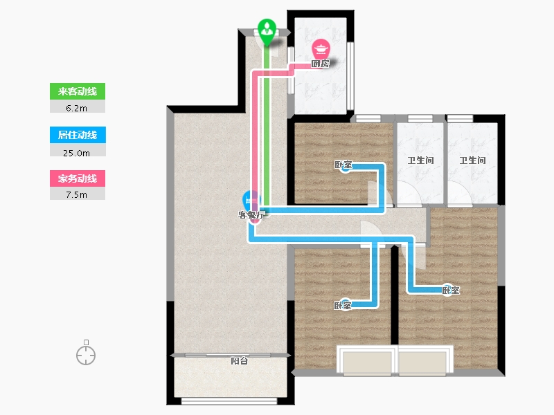 河南省-洛阳市-东展怡和园-105.42-户型库-动静线