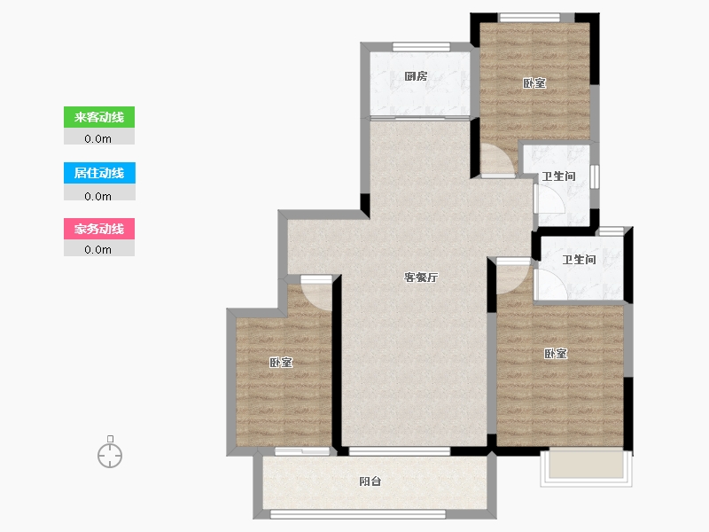 河南省-郑州市-昌建翡翠苑-96.00-户型库-动静线