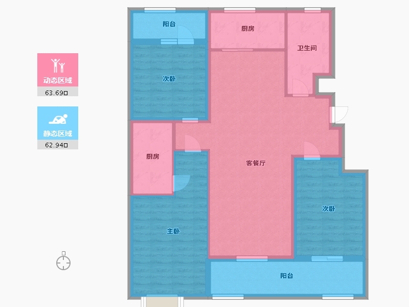 山东省-潍坊市-滨海福地世家-114.00-户型库-动静分区