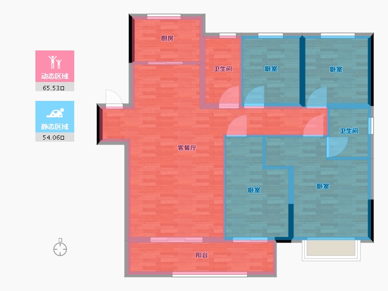 河南省-郑州市-建业天汇城-108.00-户型库-动静分区