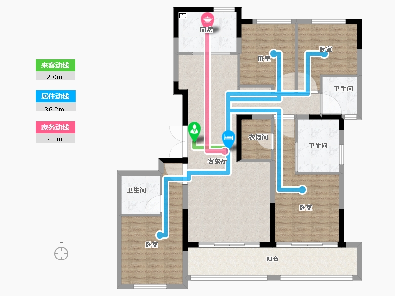 河南省-郑州市-河南卢森堡中心-128.00-户型库-动静线