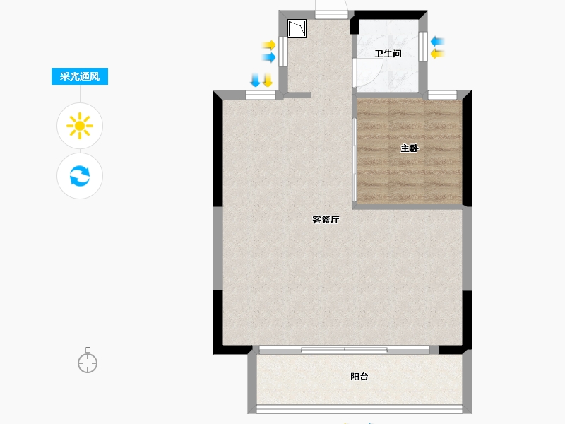 福建省-福州市-世茂印山海-60.00-户型库-采光通风