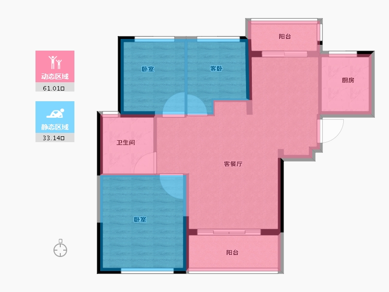 河南省-焦作市-焦作恒大城-84.63-户型库-动静分区