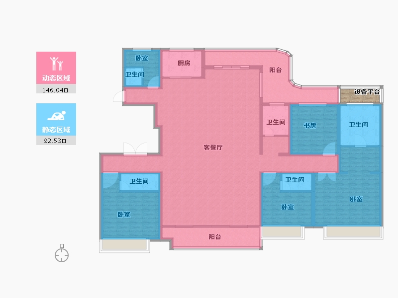 河南省-安阳市-安阳建业世和府-219.99-户型库-动静分区