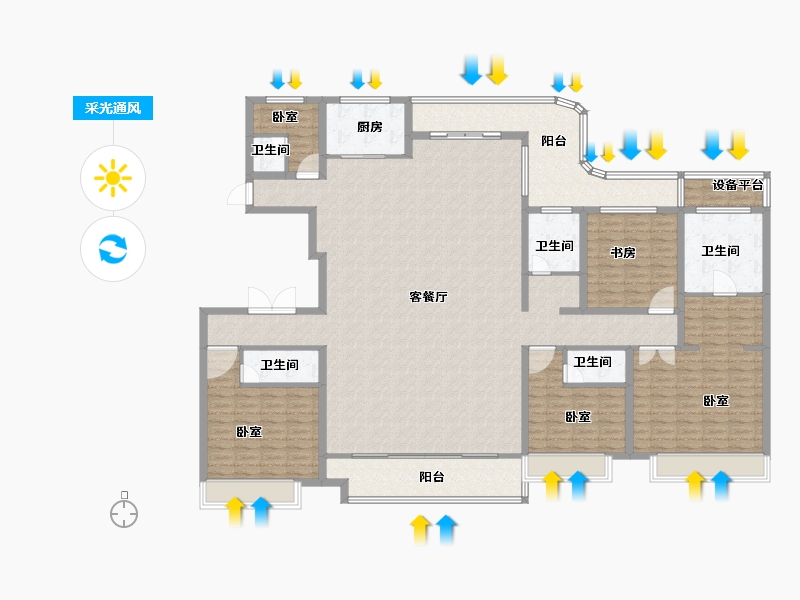 河南省-安阳市-安阳建业世和府-219.99-户型库-采光通风