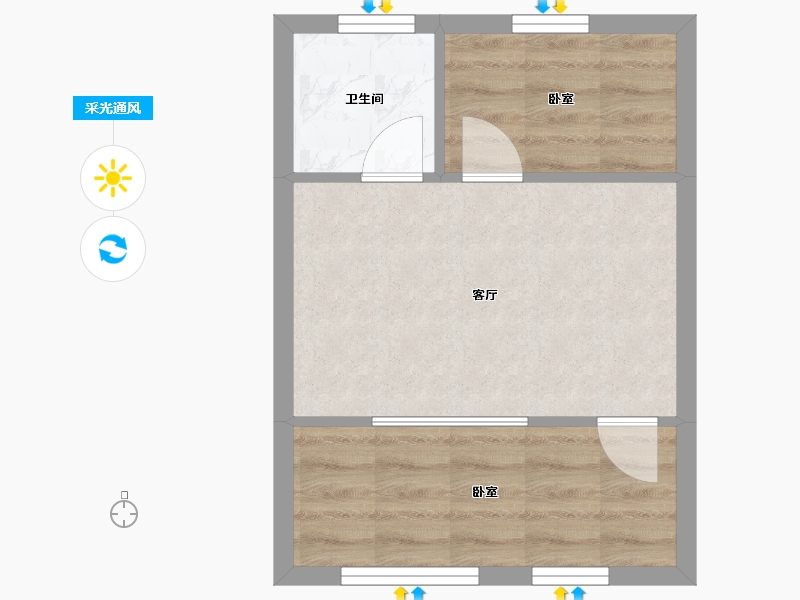 山东省-烟台市-银河翡翠-33.54-户型库-采光通风