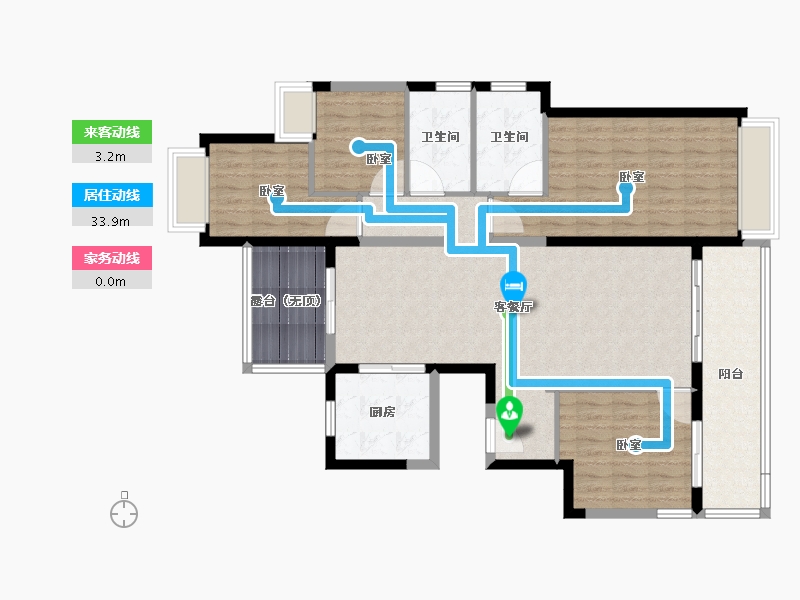 河南省-郑州市-昆明恒大国际健康城-116.01-户型库-动静线