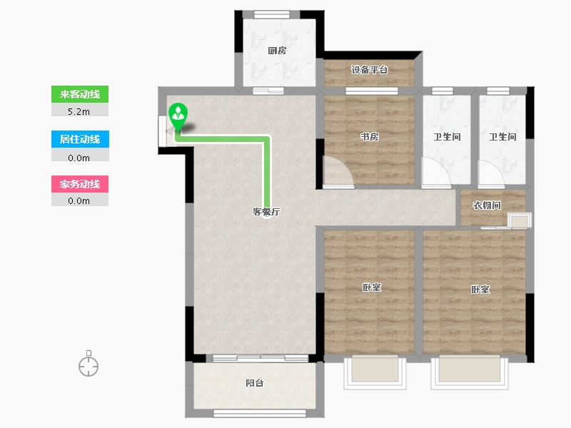 浙江省-绍兴市-红星天铂-92.00-户型库-动静线