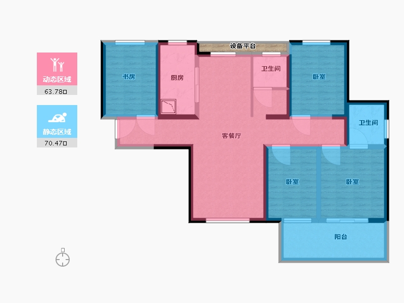 河南省-洛阳市-古都天玺-121.06-户型库-动静分区