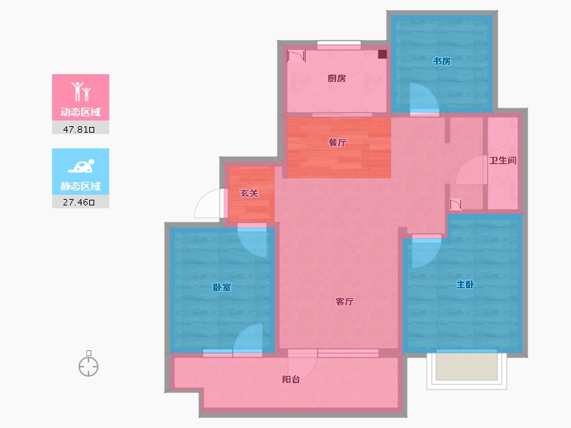 山东省-威海市-凤集金茂悦-65.90-户型库-动静分区