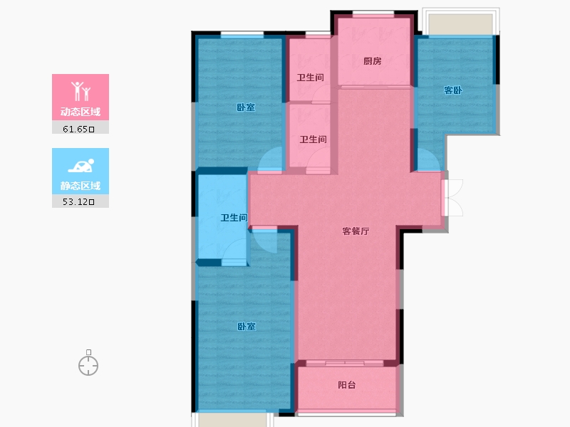 河南省-焦作市-孟州宏业鑫城-102.80-户型库-动静分区