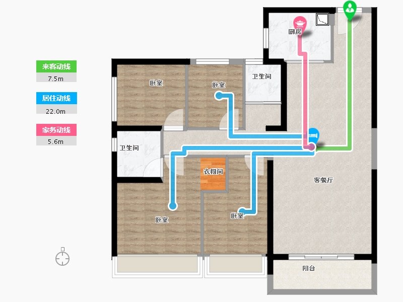 山东省-菏泽市-菏泽碧桂园天汇-116.00-户型库-动静线