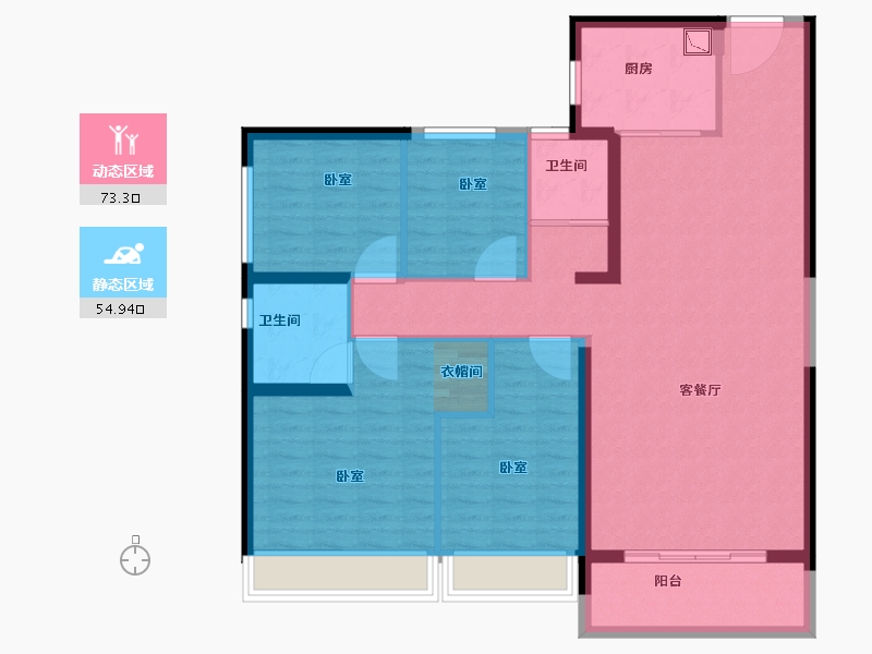 山东省-菏泽市-菏泽碧桂园天汇-116.00-户型库-动静分区