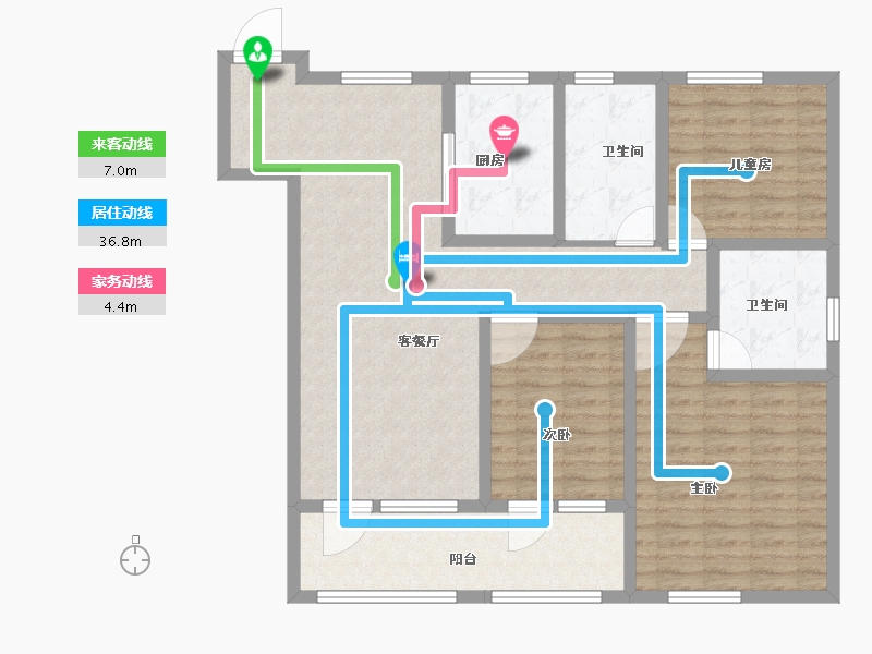 山东省-青岛市-青岛海洋活力区|融创中心·融耀-111.01-户型库-动静线