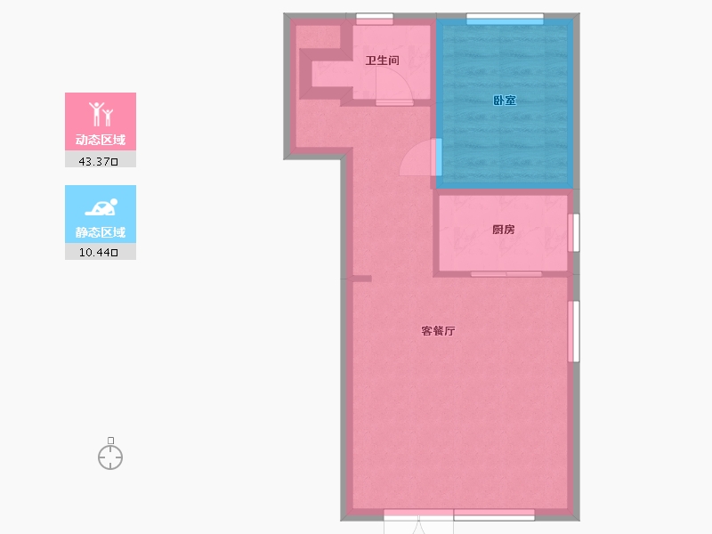 浙江省-杭州市-融创莫干溪谷-47.64-户型库-动静分区