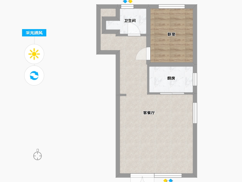 浙江省-杭州市-融创莫干溪谷-47.64-户型库-采光通风