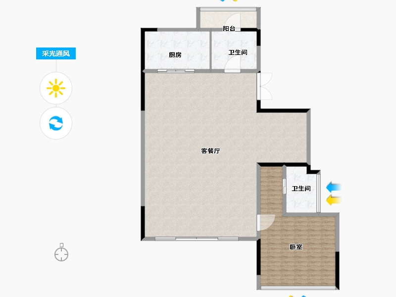 河南省-郑州市-鸿园MOON VILLA-173.00-户型库-采光通风