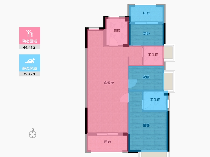 福建省-福州市-乌山府-73.00-户型库-动静分区