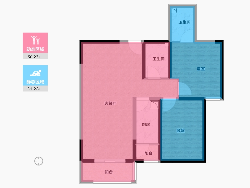 河南省-洛阳市-文兴水尚-83.90-户型库-动静分区