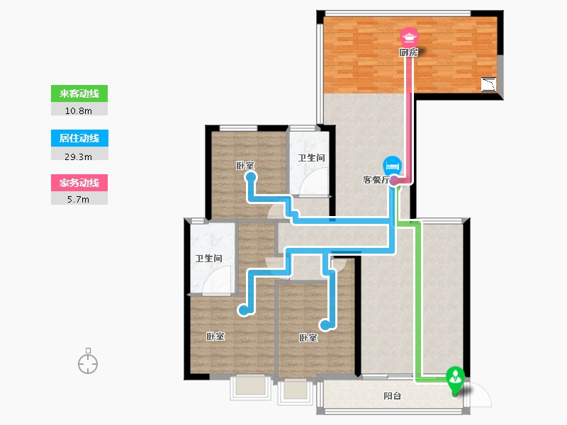 河南省-洛阳市-美景嘉园-131.00-户型库-动静线