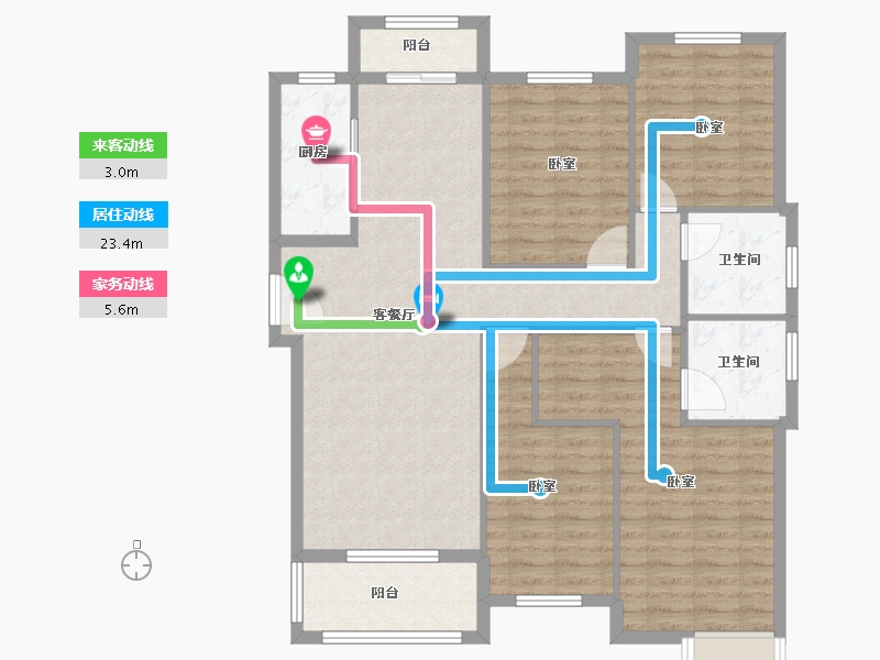 河南省-郑州市-香江龙湾-111.40-户型库-动静线