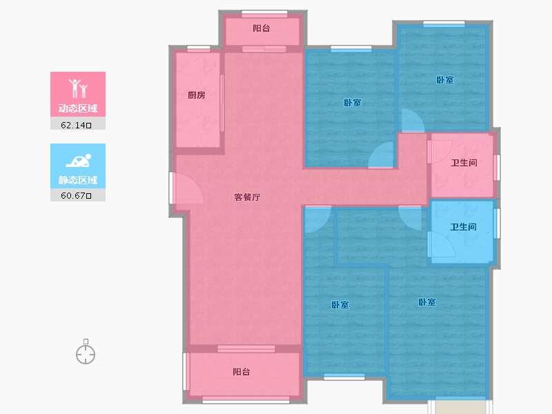 河南省-郑州市-香江龙湾-111.40-户型库-动静分区