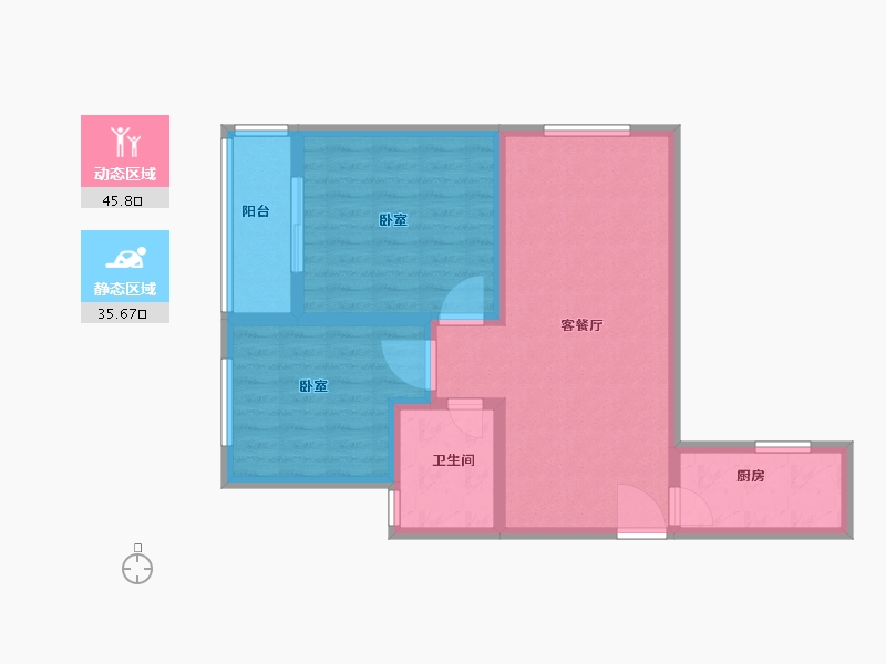 河南省-郑州市-国泰一品庄园-72.60-户型库-动静分区