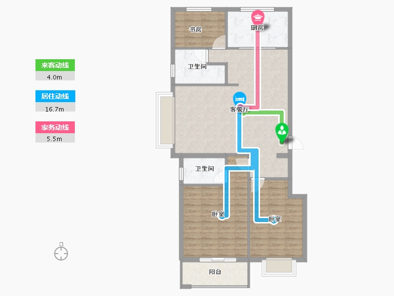 山东省-烟台市-观云山-95.00-户型库-动静线