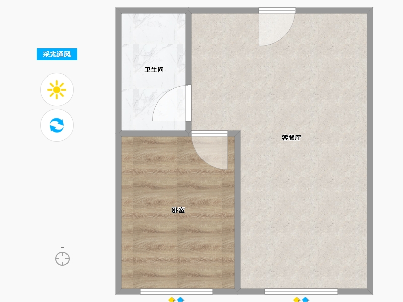 山东省-烟台市-北方月光怡景三期-31.81-户型库-采光通风