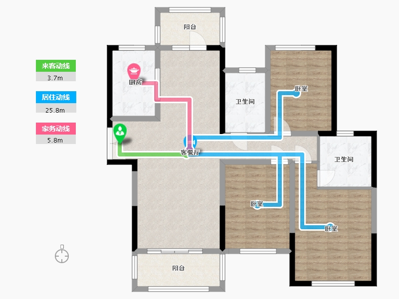 河南省-洛阳市-宜阳建业森林半岛-113.14-户型库-动静线