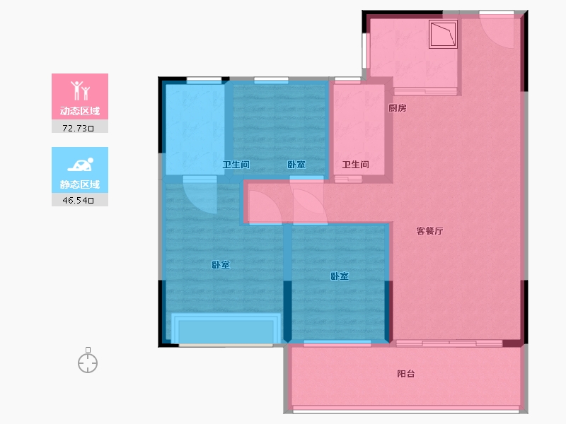 河南省-洛阳市-云星钱隆世家-106.00-户型库-动静分区