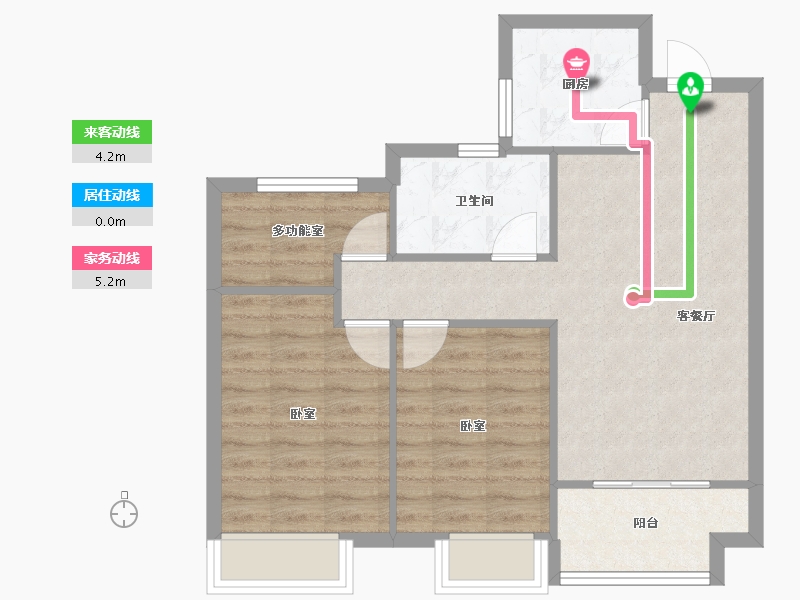 浙江省-嘉兴市-春风江南-67.99-户型库-动静线