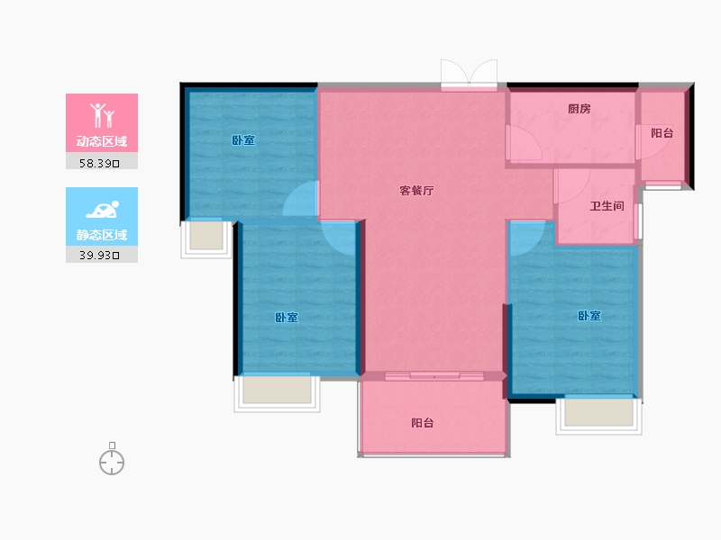 河南省-洛阳市-美景嘉园-90.00-户型库-动静分区