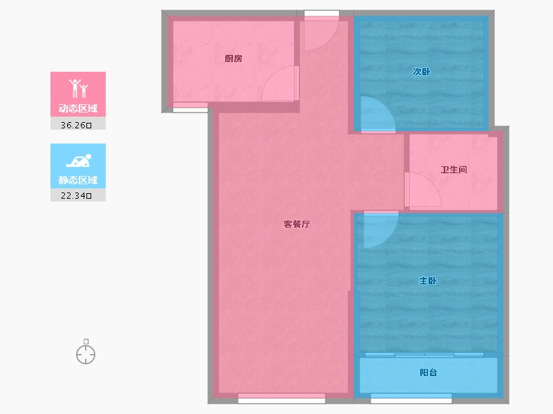 山东省-济南市-帝华广场-52.29-户型库-动静分区