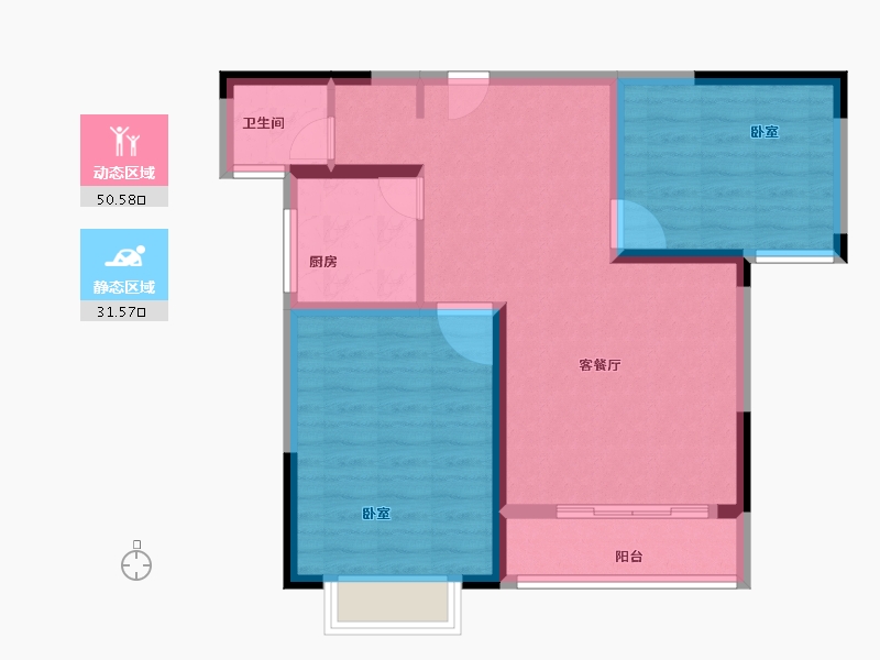 河南省-焦作市-安泰理想城-73.50-户型库-动静分区