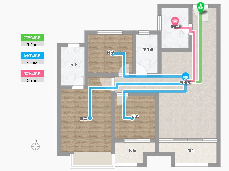 山东省-德州市-中骏雍景湾-81.00-户型库-动静线